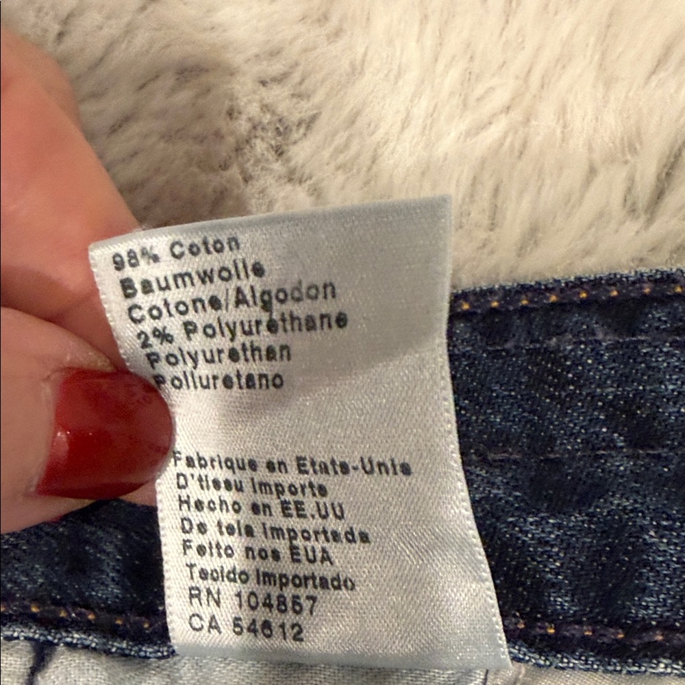 AG Adriano Goldschmied Beau Slouchy Skinny High Rise Jeans Dark Wash 30 - Picture 12 of 13